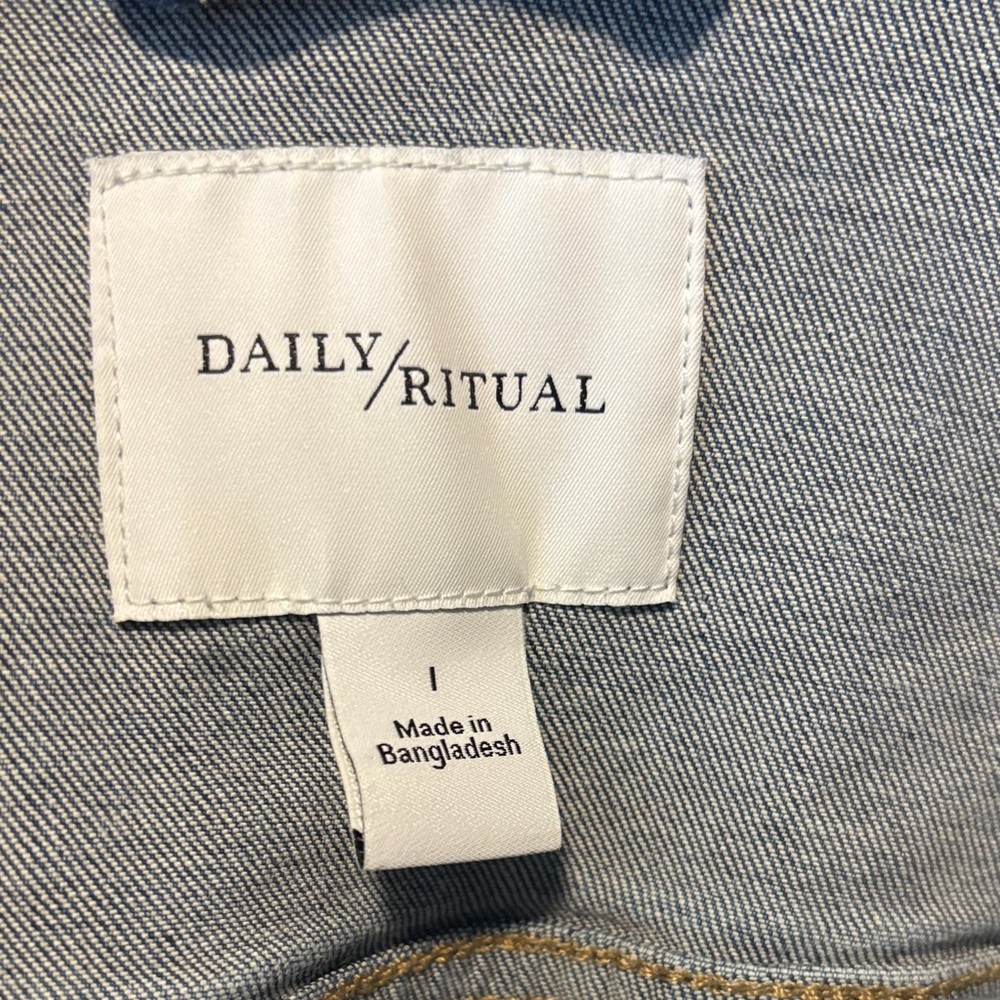 Daily Ritual Classic Blue Denim Jacket - Picture 2 of 4